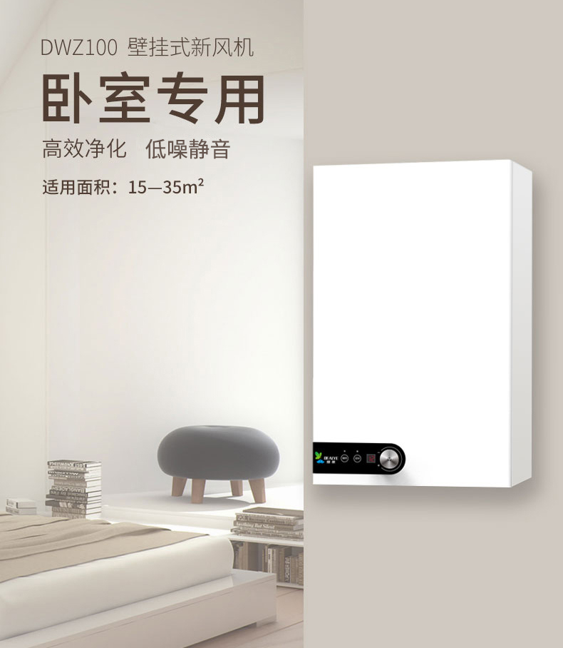 臥室壁掛新風機