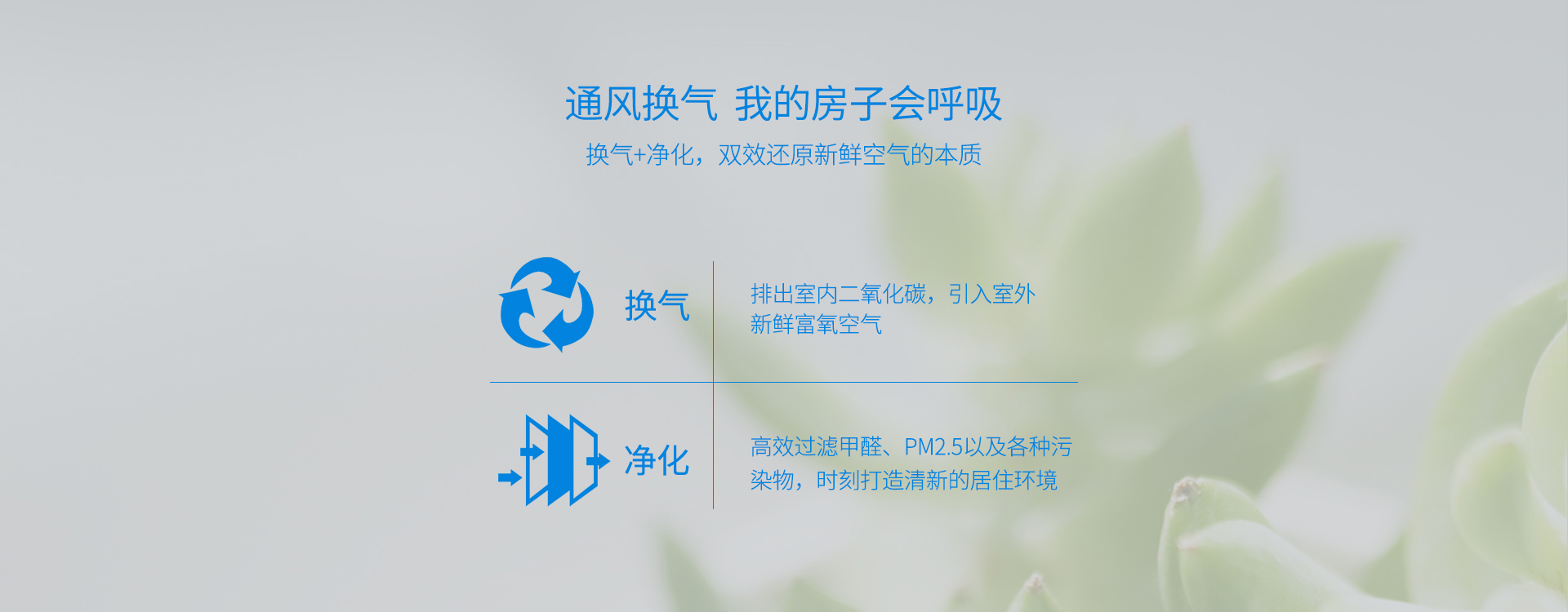 通風(fēng)換氣，換氣+凈化